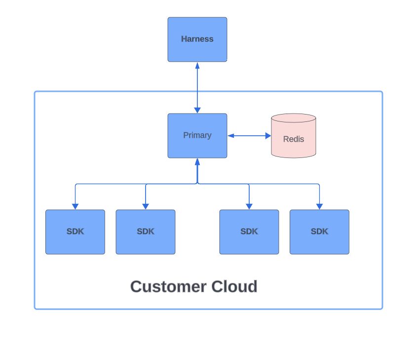 A diagram of the Relay Proxy V2 Architecture in Single Proxy Mode.